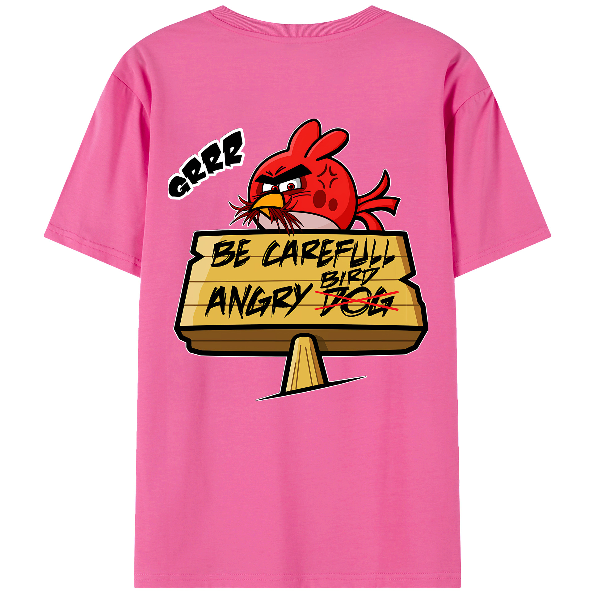 （画像用） Angry Birds アングリーバード レディース半袖Tシャツ(バックプリント)